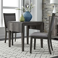 Contemporary 3-Piece Dining Set with Drop Leaves