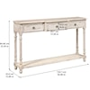 Accentrics Home Accents Three Drawer White Entryway Console