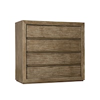 Transitional 4-Drawer Low Chest with Felt Lined Top Drawers