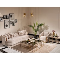 2-Piece Glam Living Room Set