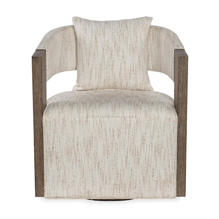 Swivel Barrel Chair