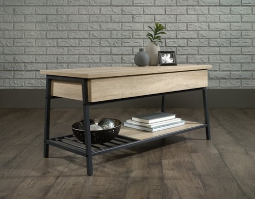 Industrial Lift-Top Coffee Table with Hidden Storage