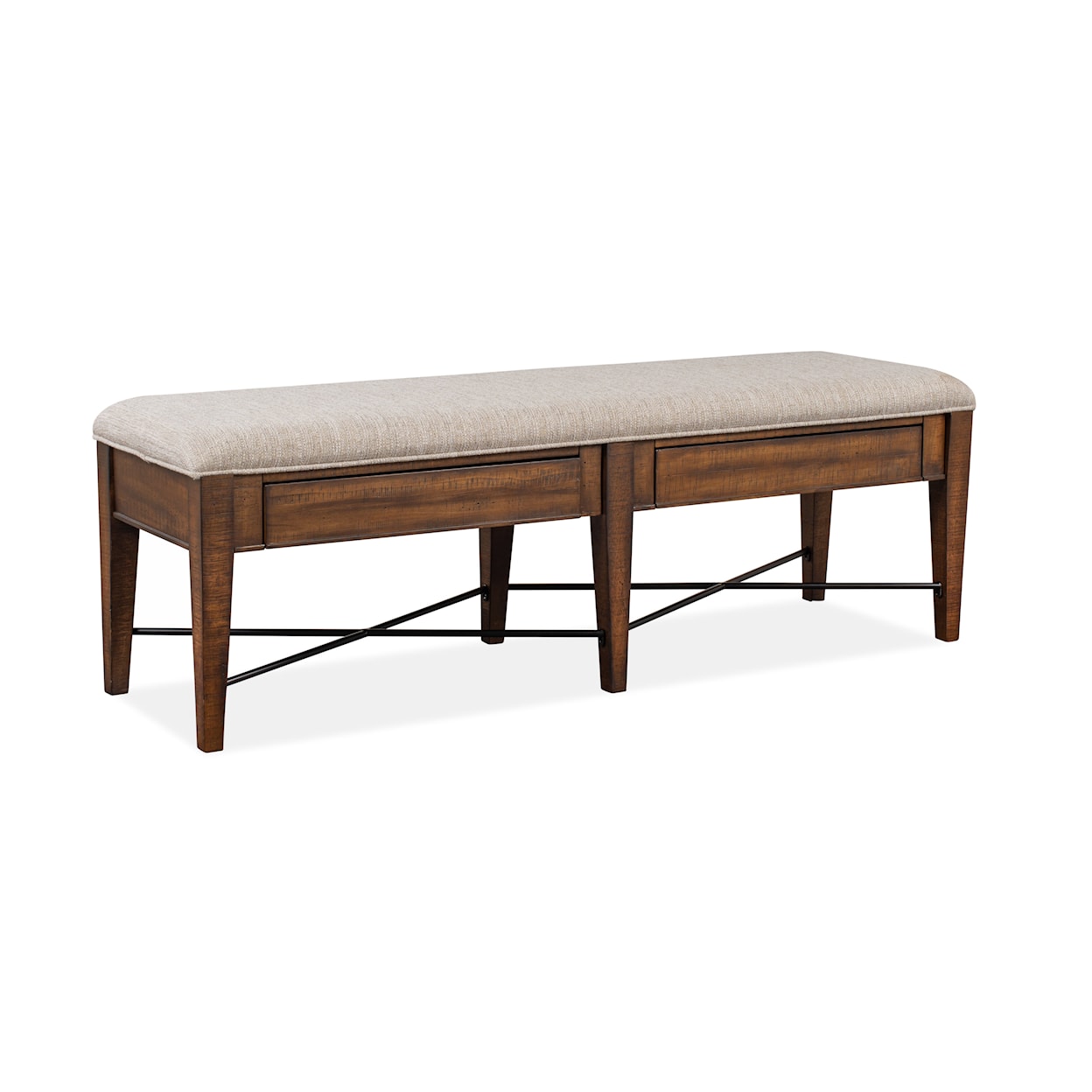 Magnussen Home Bay Creek Dining Bench w/Upholstered Seat