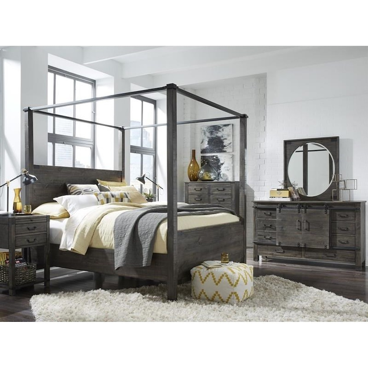 Magnussen Home Abington Bedroom Dresser and Mirror Set