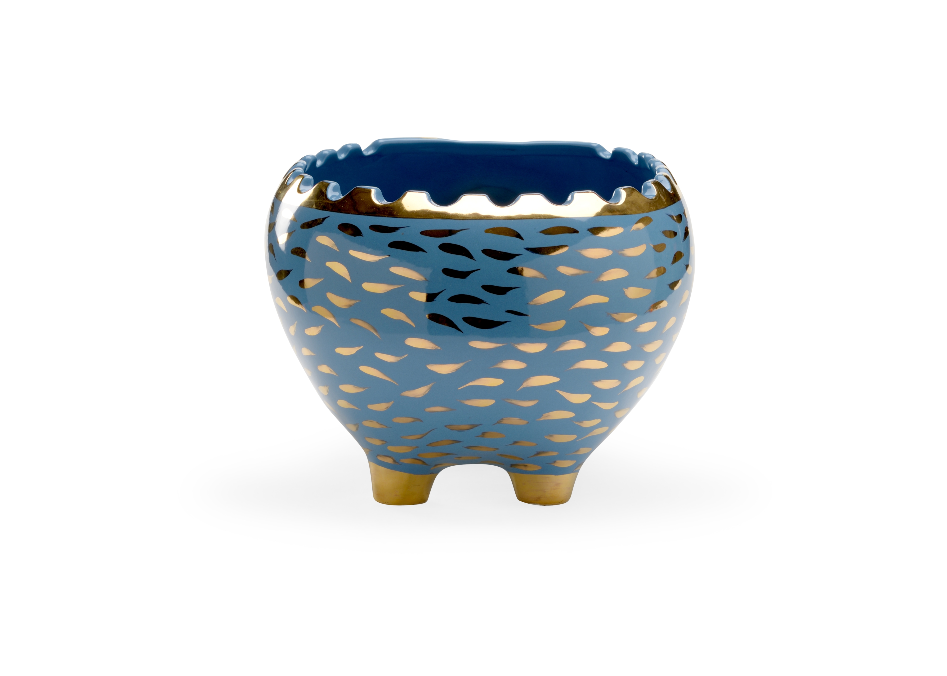 Chelsea House Shayla Copas Hedgehog Bowl - Blue/Gold