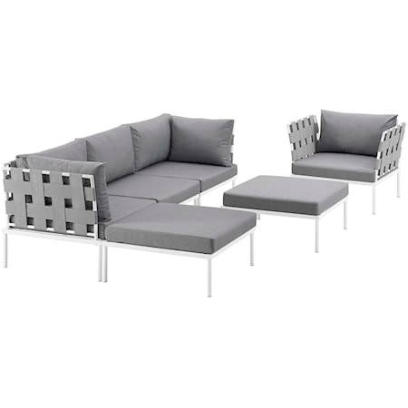 Outdoor 6 Piece Sectional Sofa Set