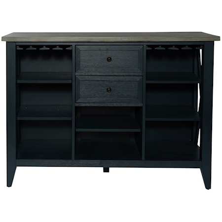 Modern Farmhouse Two-Toned Server - Navy