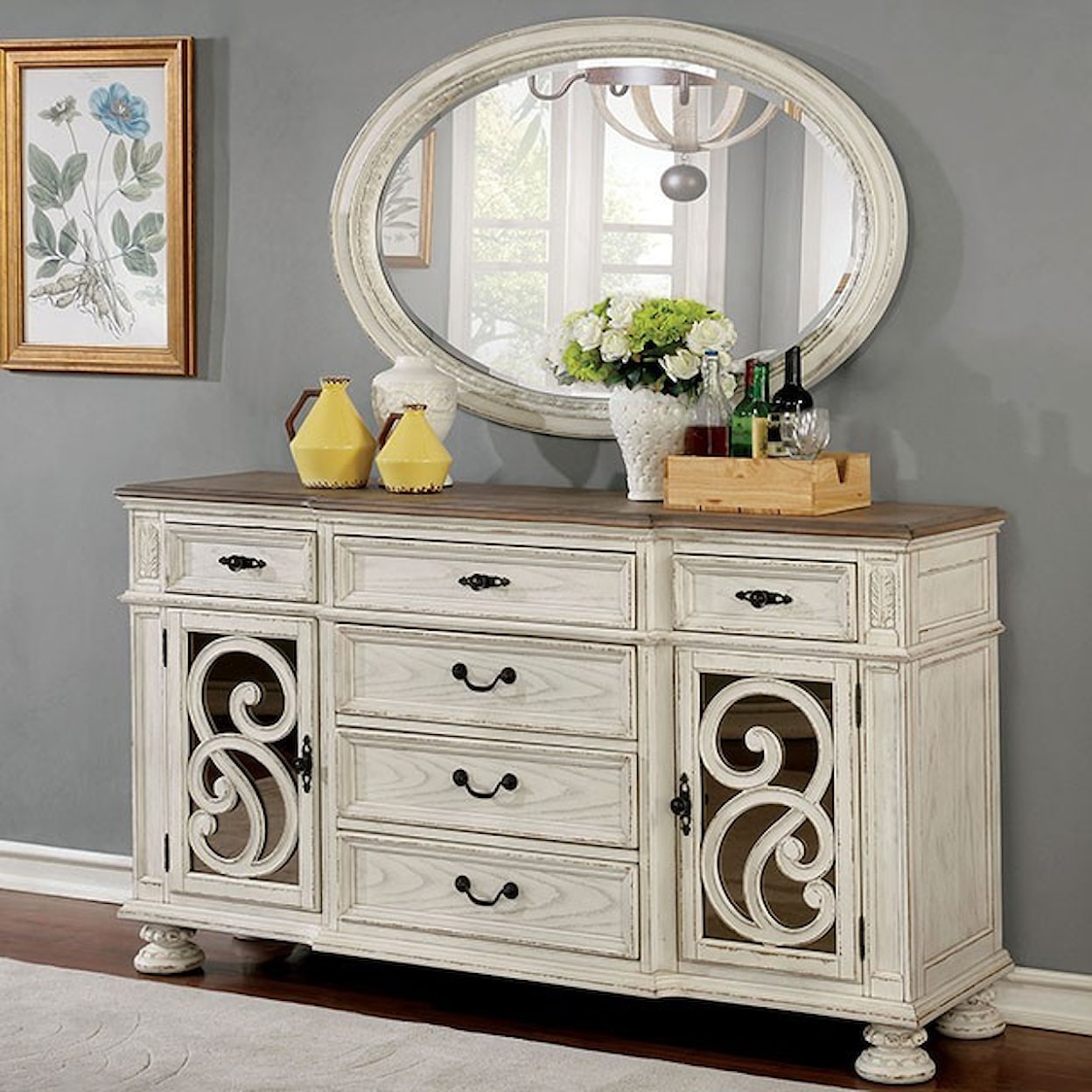 Furniture of America - FOA Arcadia Oval Mirror