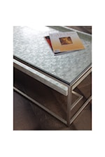 Artistica Cumulus Transitional Writing Desk with Glass Top