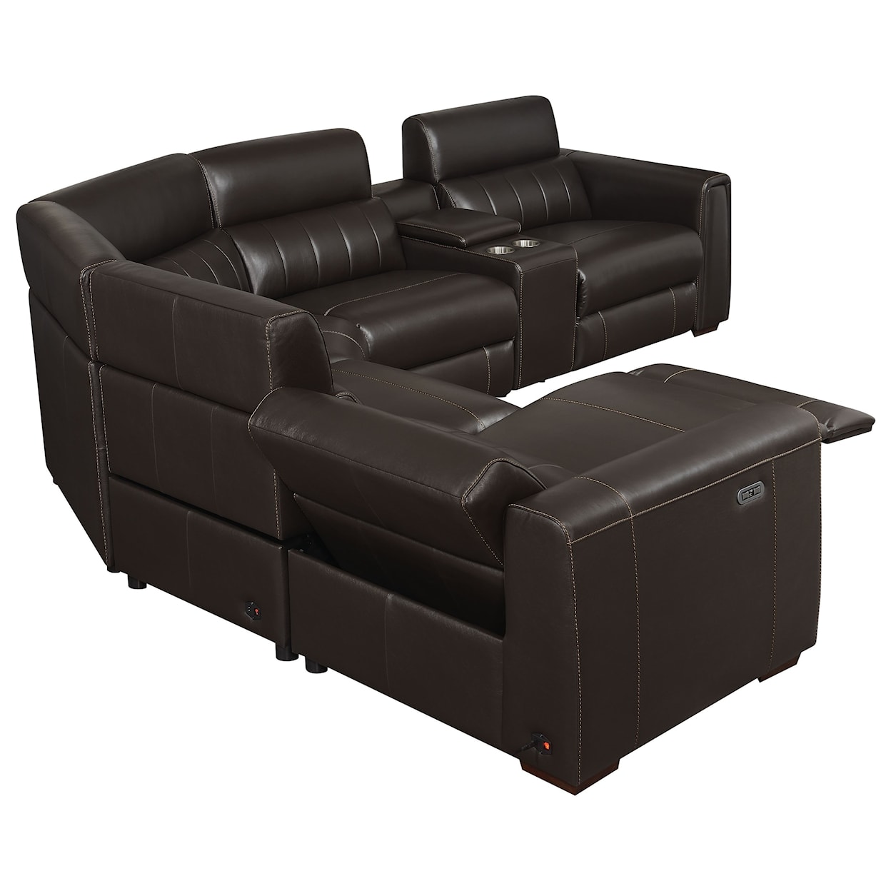 Steve Silver Nara 4-Seat Power Reclining Sectional Sofa