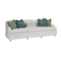 Athos 98 Inch Sofa with Pewter Casters