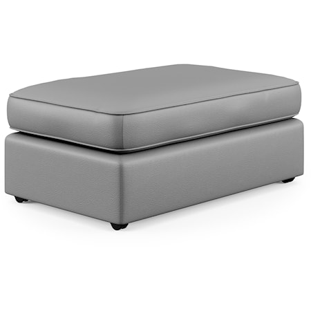 Casual Cocktail Ottoman with Casters