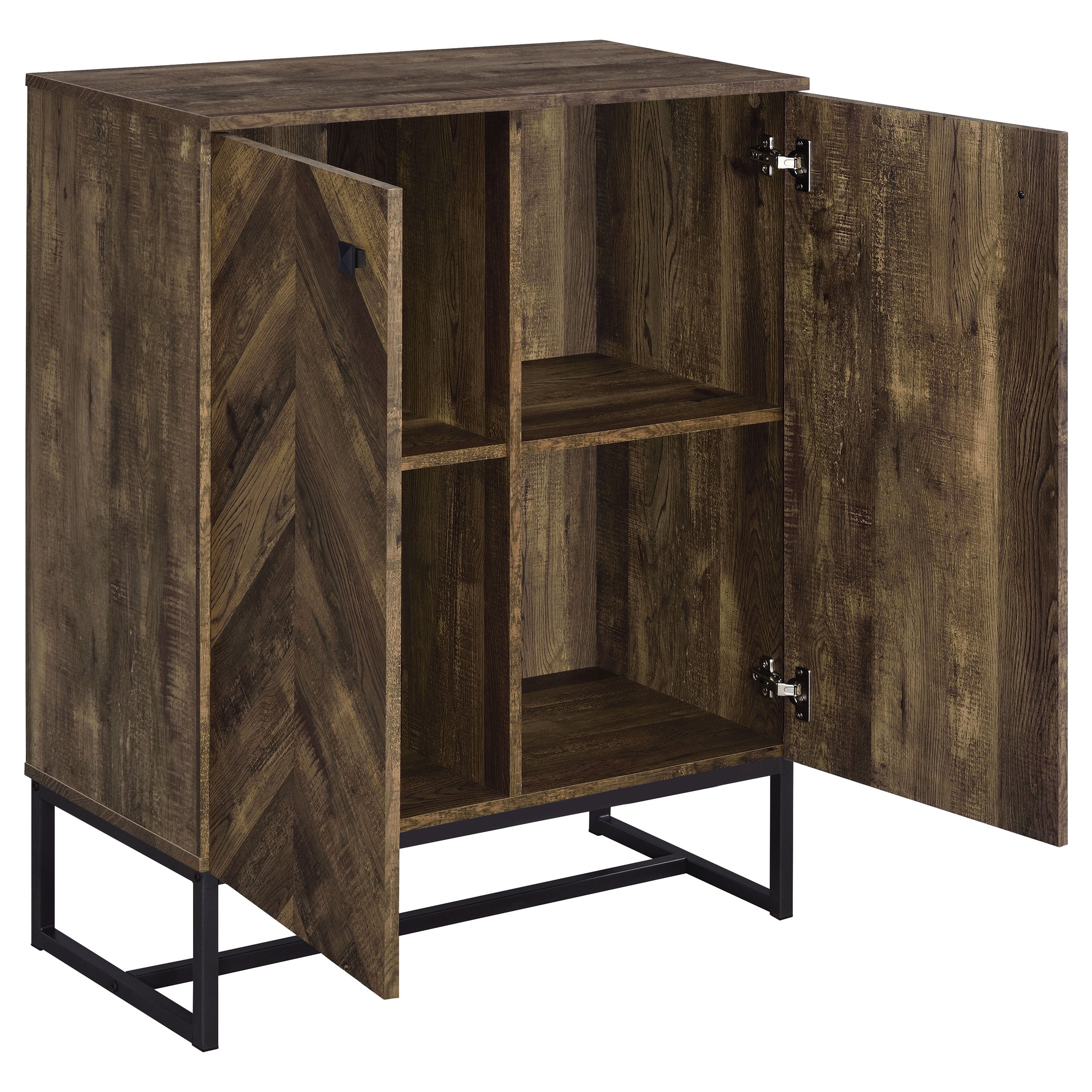 CAROL 2 DOOR RUSTIC OAK ACCENT | CABINET