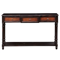 Black & Brown Two Tone Console Table