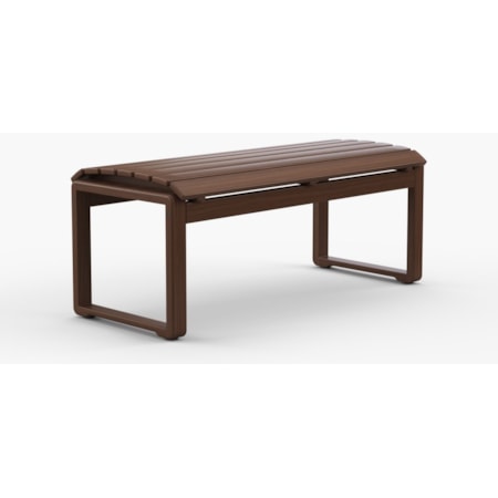 43″ Backless Wooden Bench