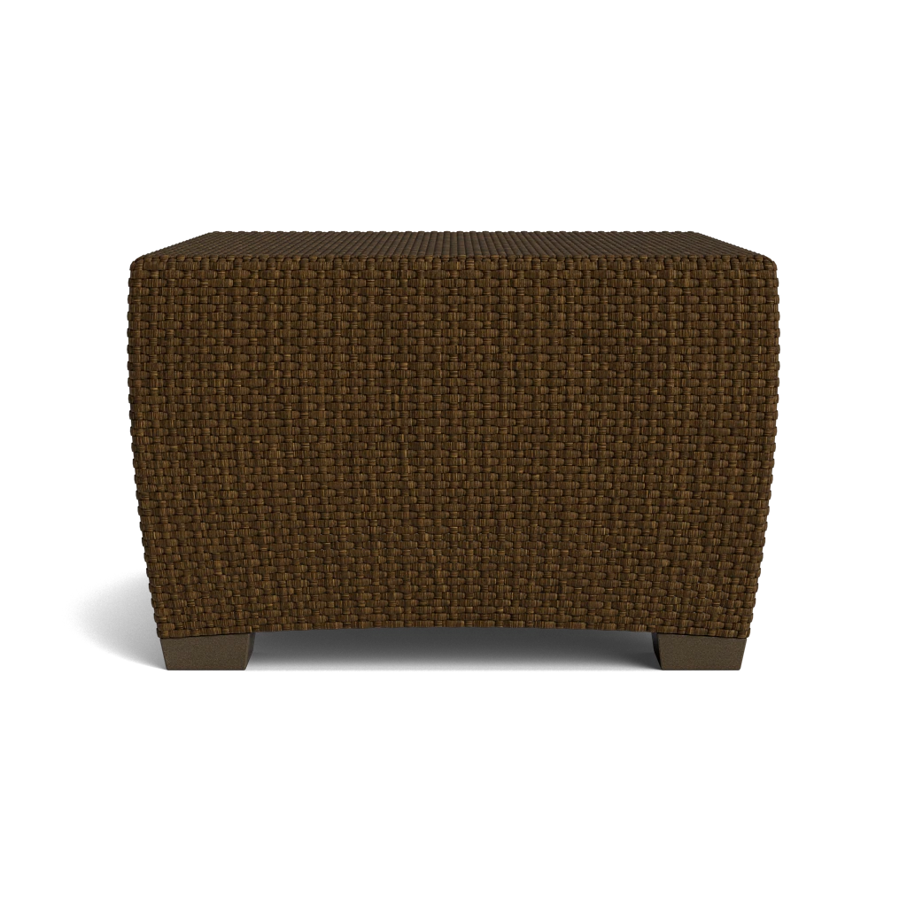 28" Sq. Block-Foot Wicker Coffee Table