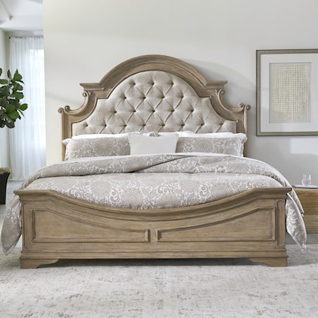 Queen Upholstered Panel Bed