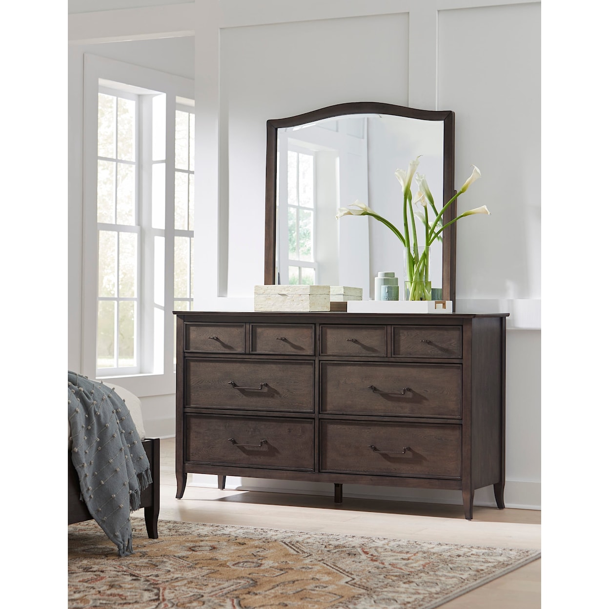 Aspenhome Blakely 6-Drawer Dresser and Mirror Set