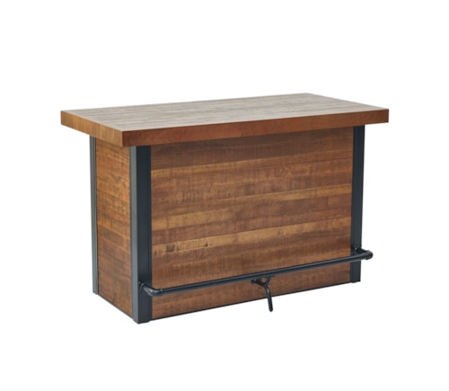 Rustic Bar with Stemware Storage