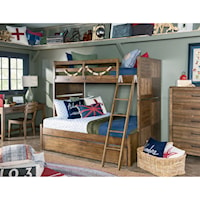 Rustic Casual Twin Over Full Bunk Bed