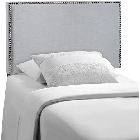 Twin Nailhead Upholstered Headboard