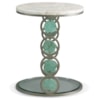 Sherrill Occasional INFINITY Jade Stone Accent Table w/Glass Base
