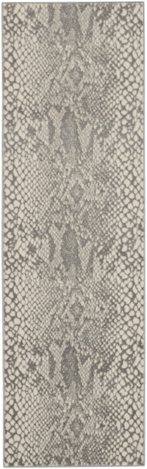 2'3" x 7'3" Ivory/Grey Runner Rug