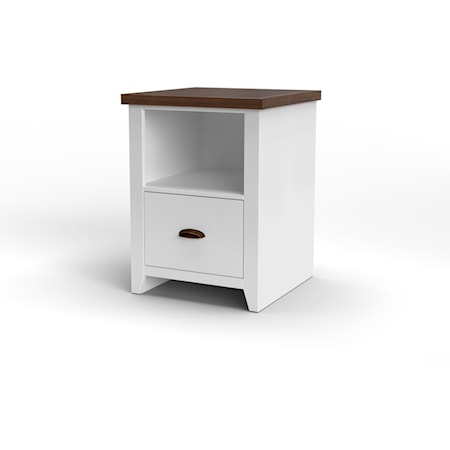 Cottage File Cabinet with Open Shelf