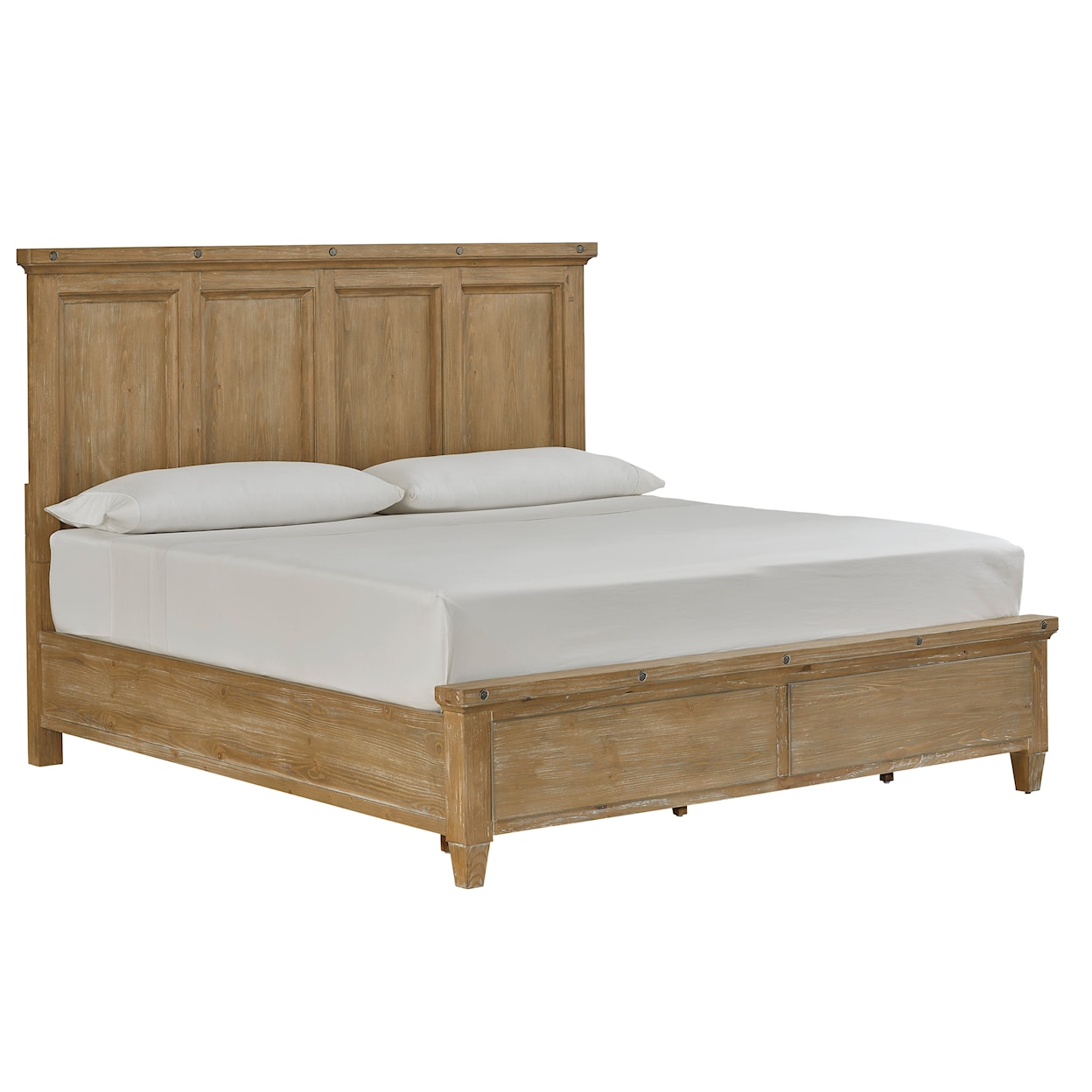 Magnussen Home Lynnfield Bedroom Modern Farmhouse King Panel Bed