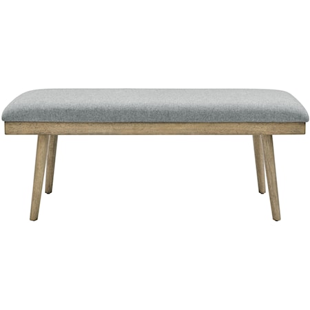 Gray Polyester Dining Bench