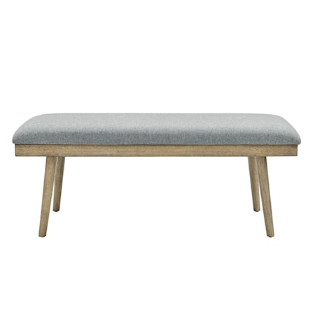 Gray Polyester Dining Bench