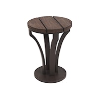 Contemporary Outdoor Round Accent Table