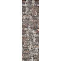 2'2" x 7'6" Grey/Multi Runner Rug