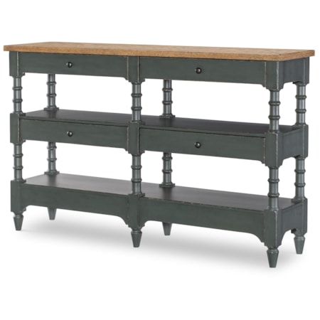 Turned Leg Storage Console