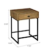 Accentrics Home Accents One Drawer Iron Base Side Table