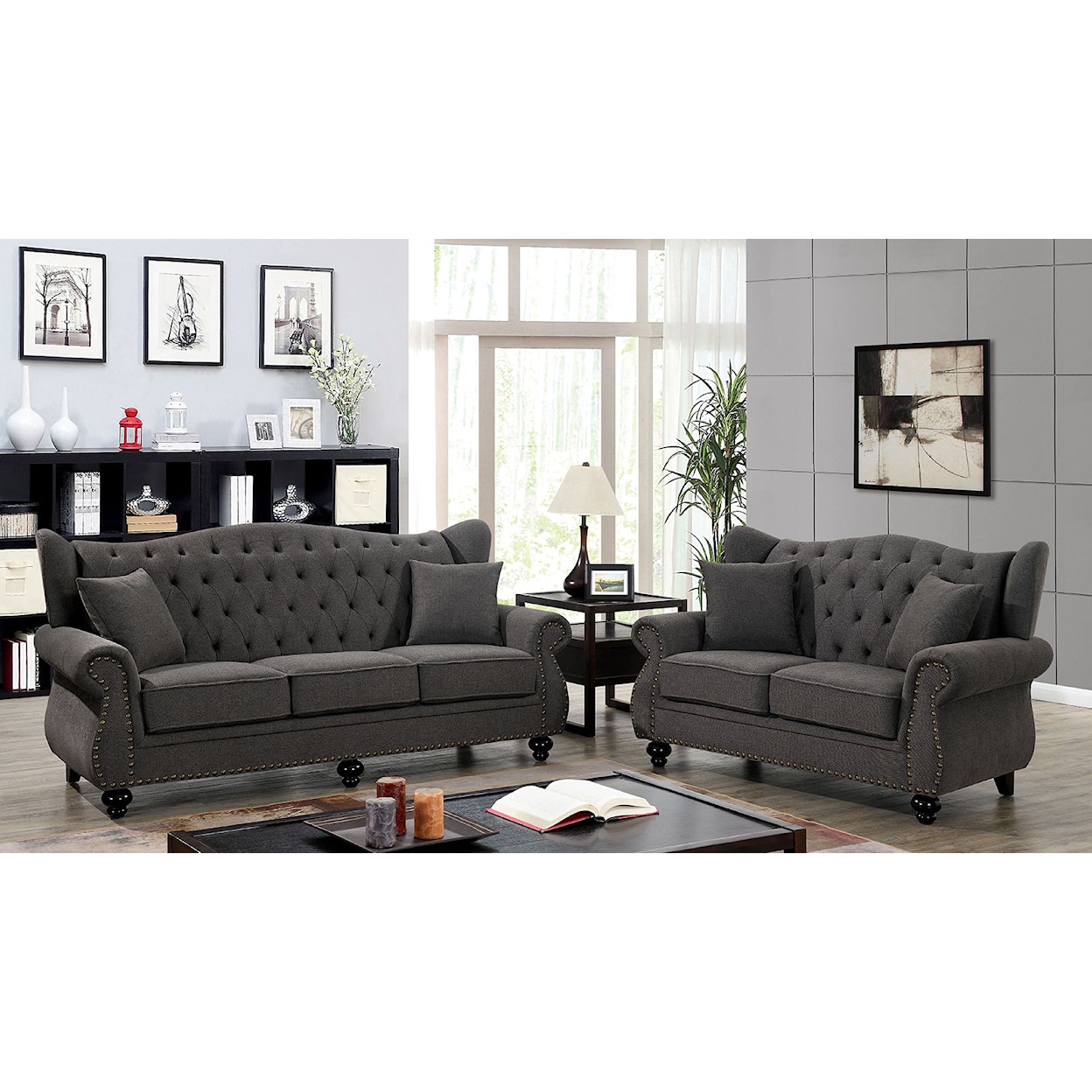 Furniture of America - FOA Ewloe Sofa and Loveseat Set 