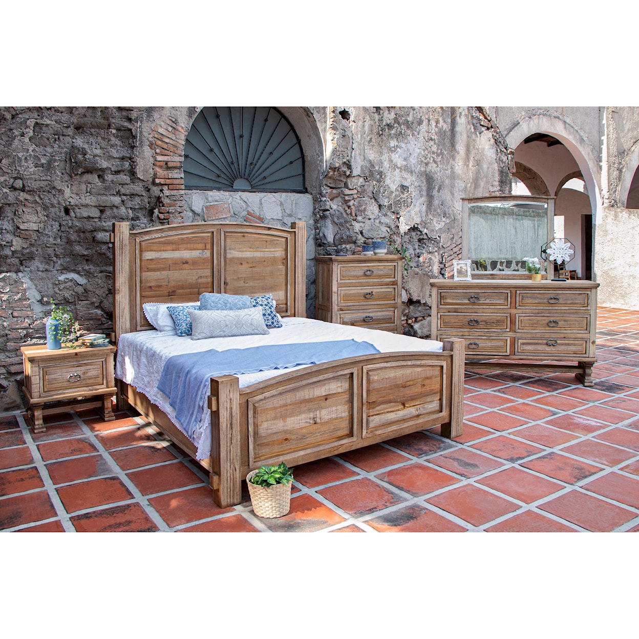 International Furniture Direct Marquez King Panel Bed