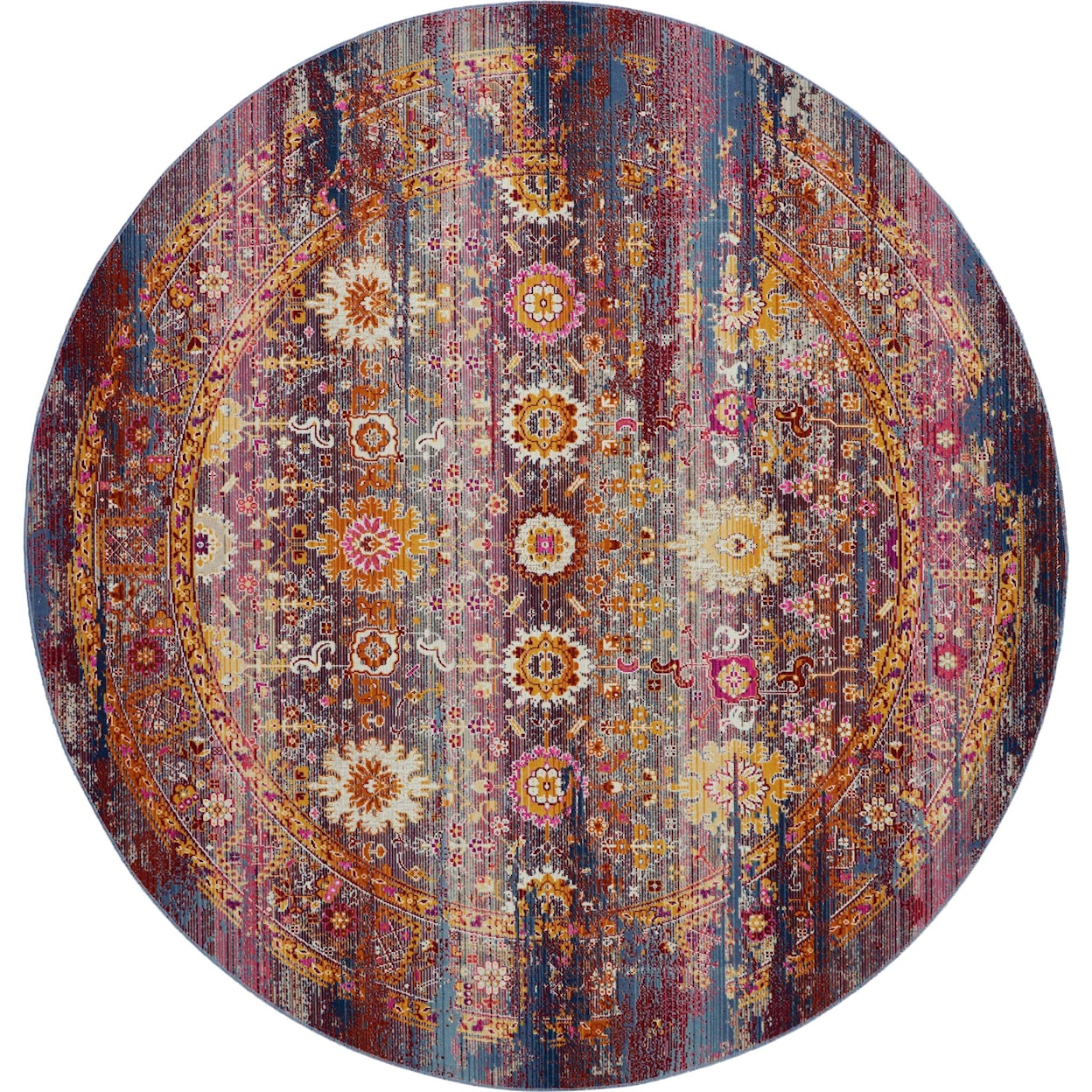 Nourison Vintage Kashan 6' Round  Rug