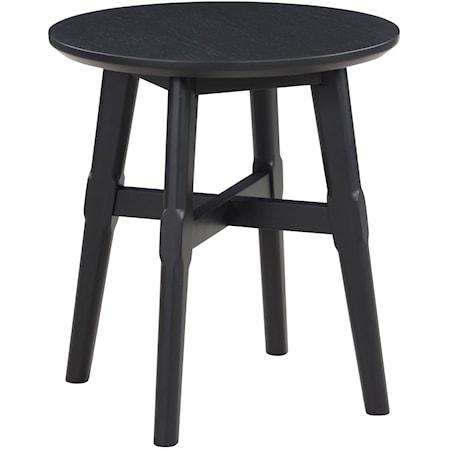 Modern Rustic Black End Table