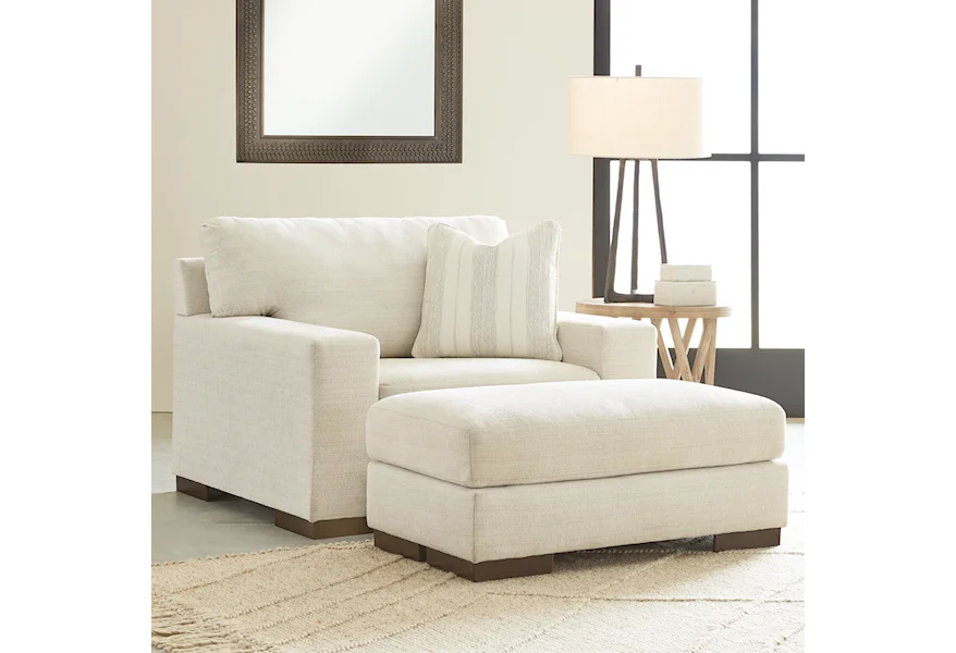 Maggie Chair and Ottoman by Signature Design by Ashley at VanDrie Home Furnishings