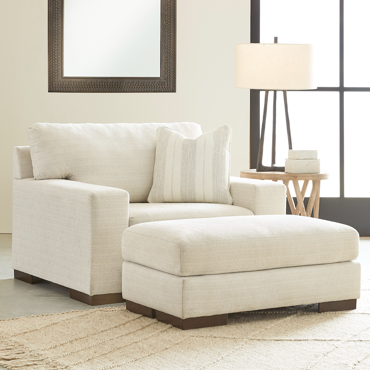 Ashley Signature Design Maggie Chair and Ottoman