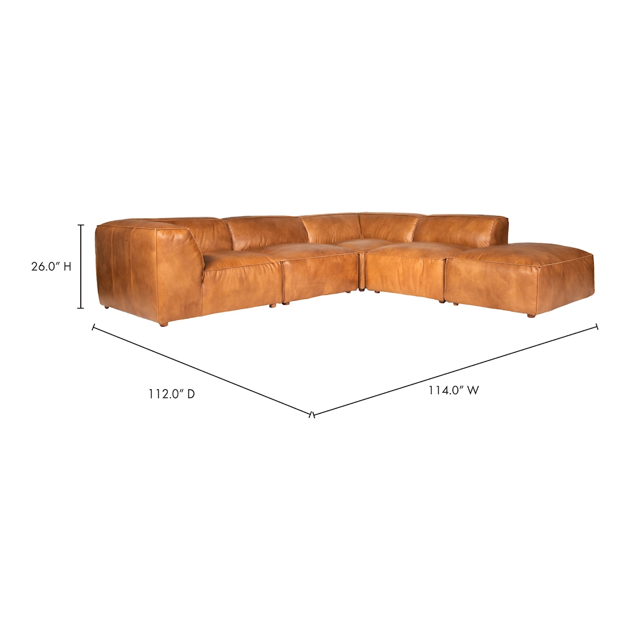 Moe's Home Collection Luxe Luxe Dream Modular Sectional Tan