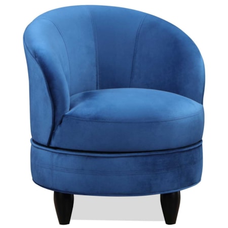 SONA BLUE VELVET SWIVEL | ACCENT CHAIR