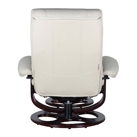 Pedestal Swivel Recliner and Ottoman