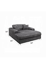 Acme Furniture Hilde Casual Sectional Sofa with Four Pillows