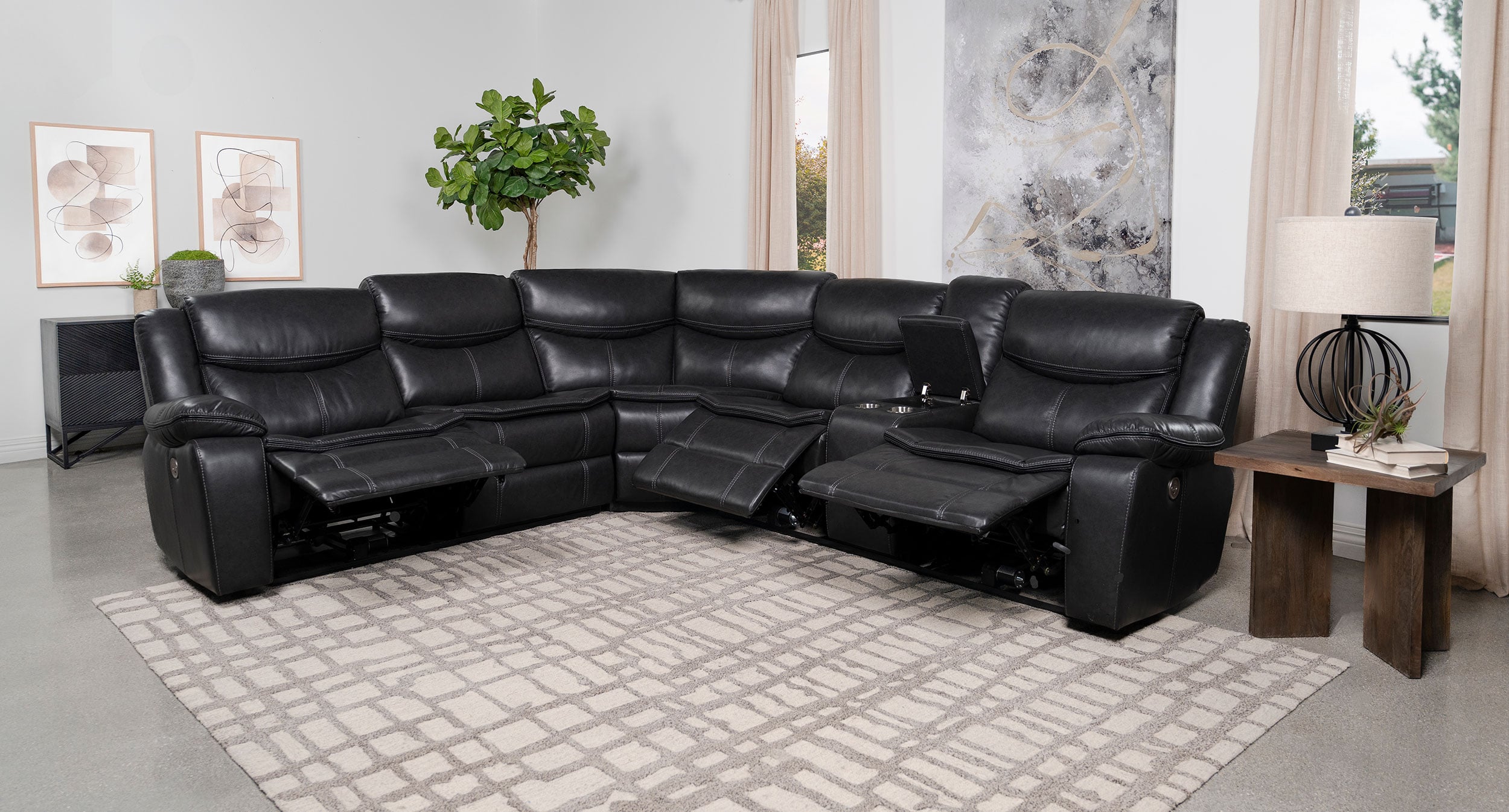 Coaster Sycamore Power Reclining Sectional Sofa