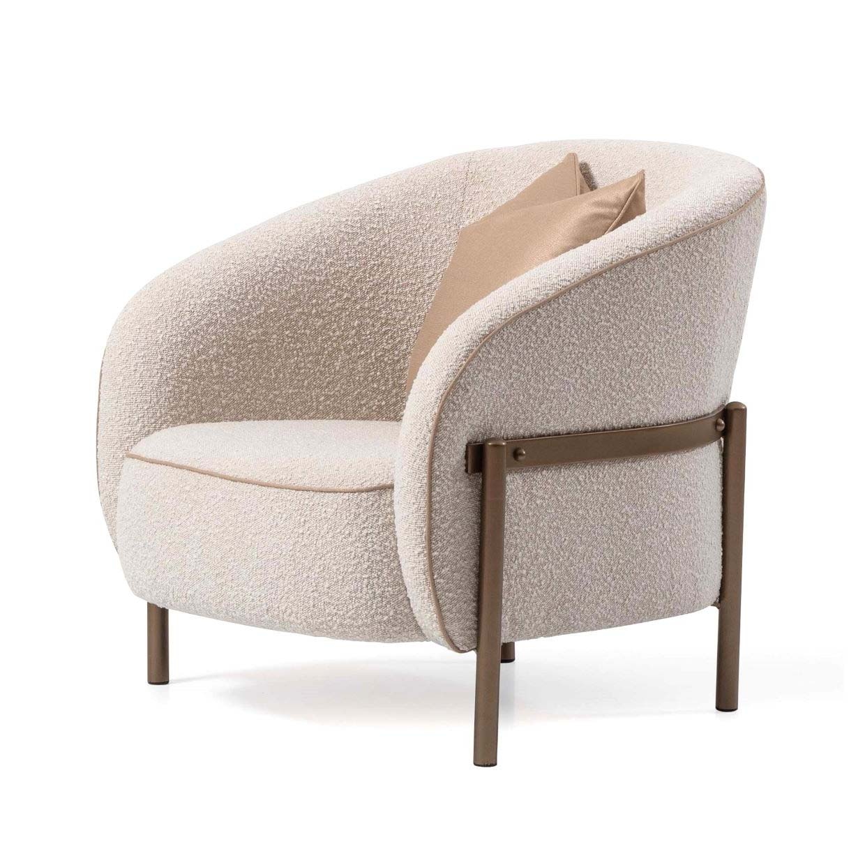Upholstered Accent Chair w/Throw Pillow