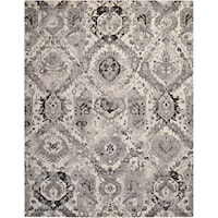 7'9" x 9'9" Ivory/Grey Rectangle Rug