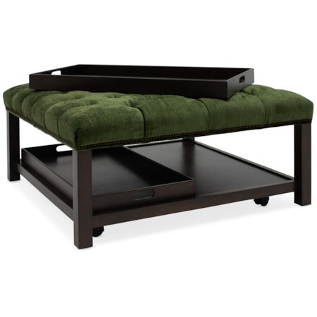 Square Tufted Tray Ottoman