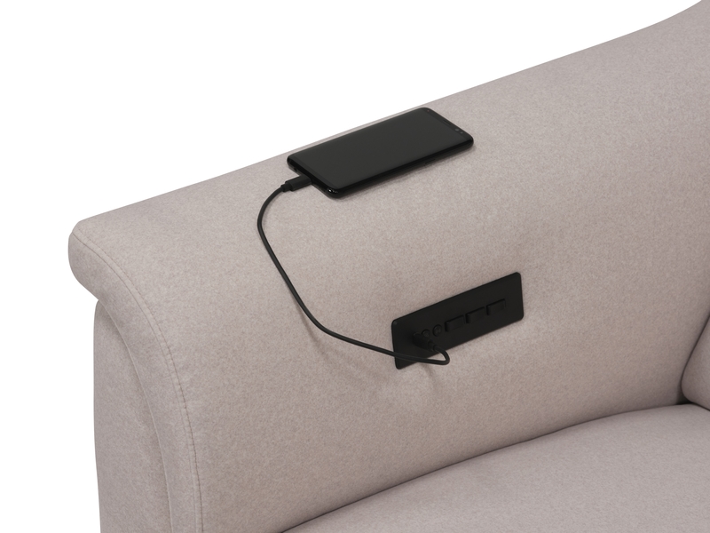 Palliser Oxford 4-Seat Corner Curve Oxford Console Sectional